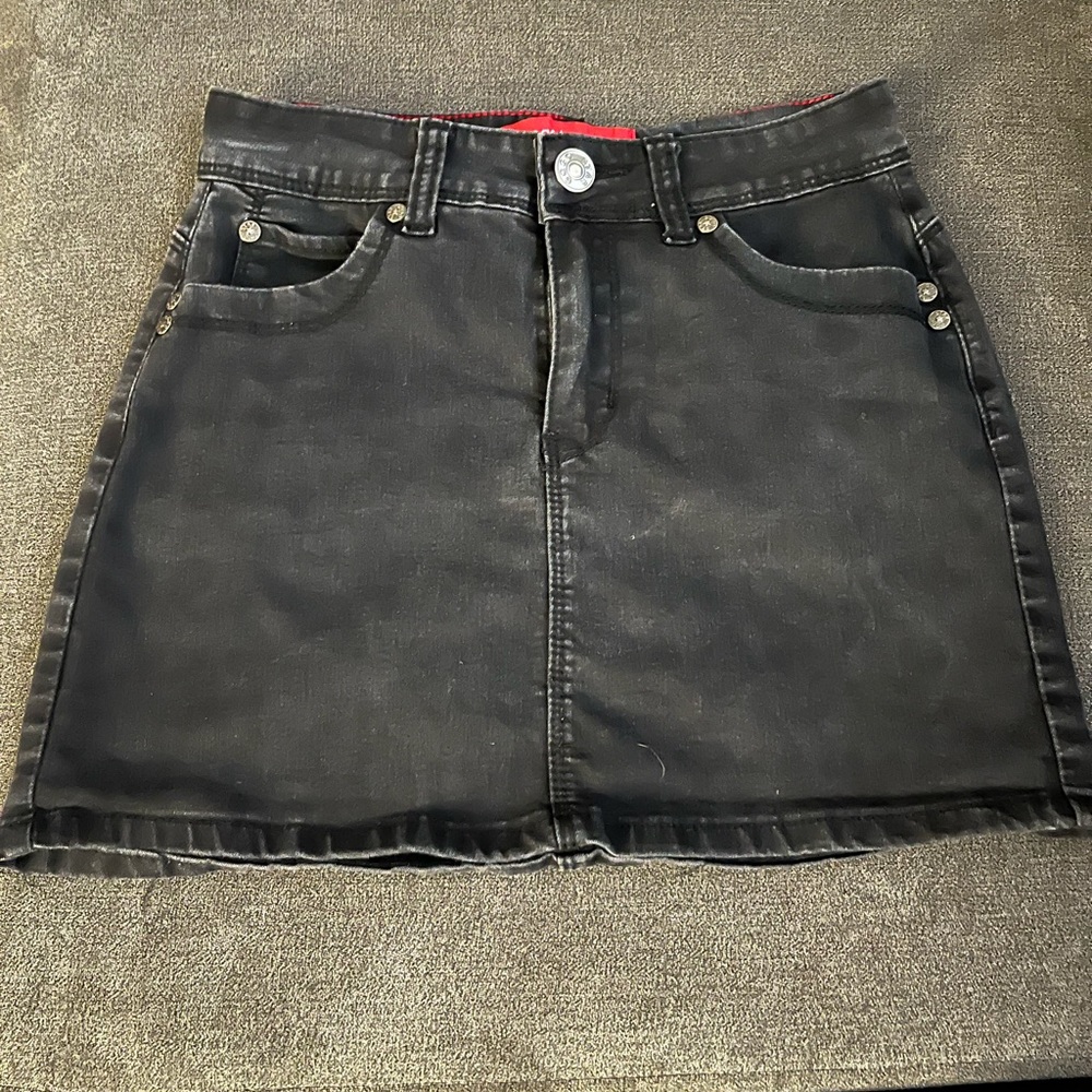 Black Denim Skirt
